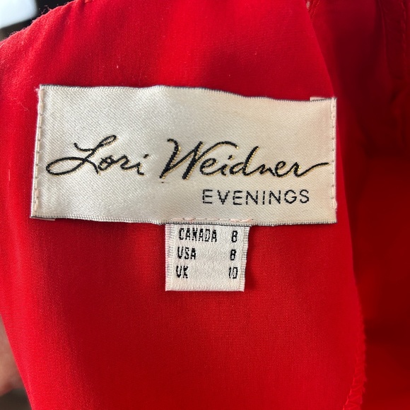 Vintage Red Dress with Gold Trim - Picture 8 of 10